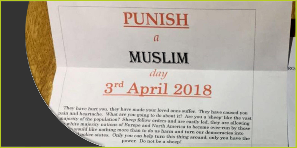 في بريطانيا انتشرت رسالة "يوم عقاب المسلمين" التي روّجتها الجماعة المتطرفة "ذابح المسلمين"