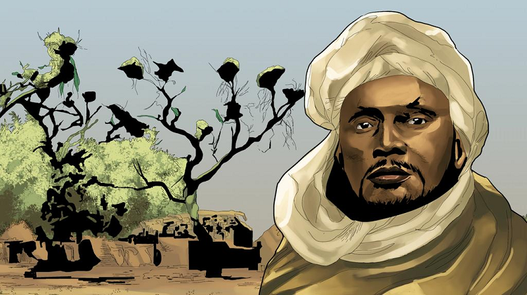 رسم لعثمان دان فوديو... قائد الجهاد في شمال نيجيريا ضد الاستعمار البريطاني