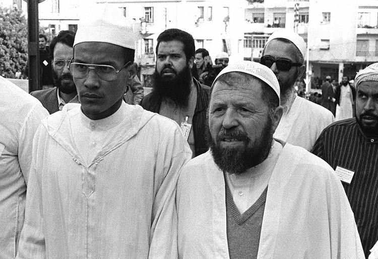 علي بن حاج مع عباسي مدني في حزيران 1990