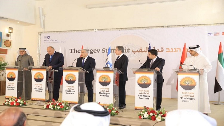 قمة النقب بمشاركة وزراء خارجية إسرائيل وأمريكا ودول عربية