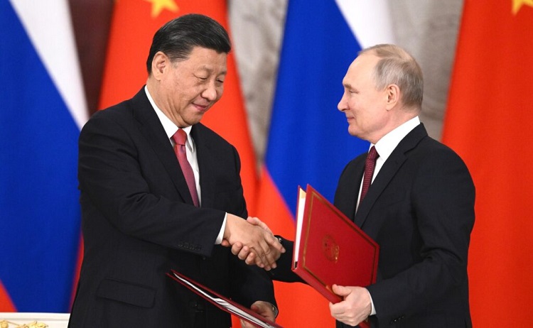 التقى الرئيس الصيني بالرئيس الروسي فلاديمير بوتين في موسكو في 21 مارس 2023