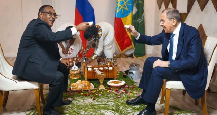 قام وزير الخارجية الروسي سيرجي لافروف بزيارة الكونغو وأوغندا وإثيوبيا