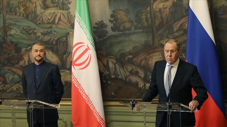  وزيرا الخارجية الروسي سيرغي لافروف والإيراني حسين أمير عبد اللهيان