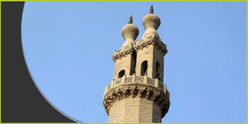 مئذنة مزدوجة الرأس في القاهرة يرجع بناؤها إلى عهد السلطان المملوكي قنصوة الغوري
