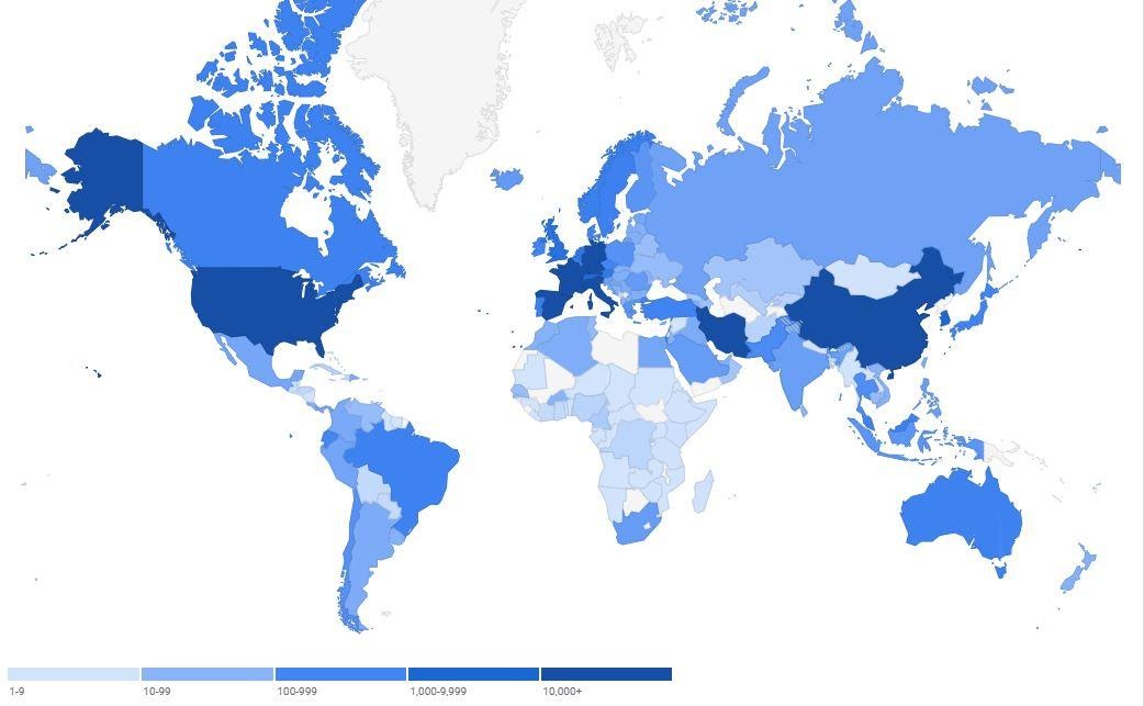 الخريطة العالمية المتغيرة للفيروس ونسبه حول العالم