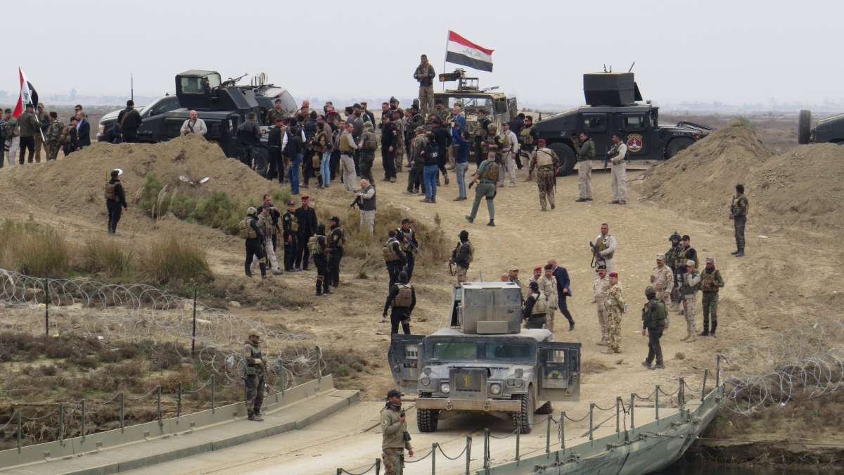 قوات من حرس نينوى ضمن مقاطعة أمنية في مدينة الموصل العراقية