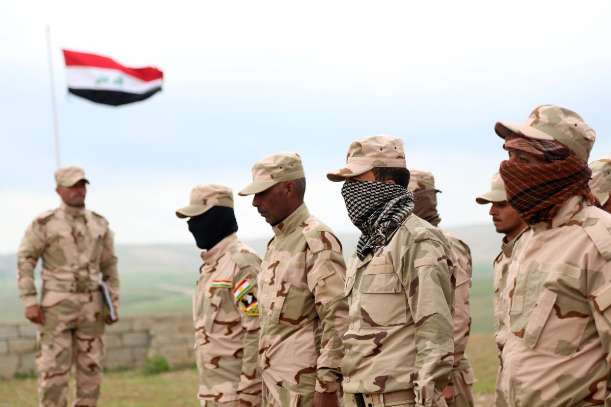استعداد عسكري لسرية من فصيل حرس نينوى في شمال العراق