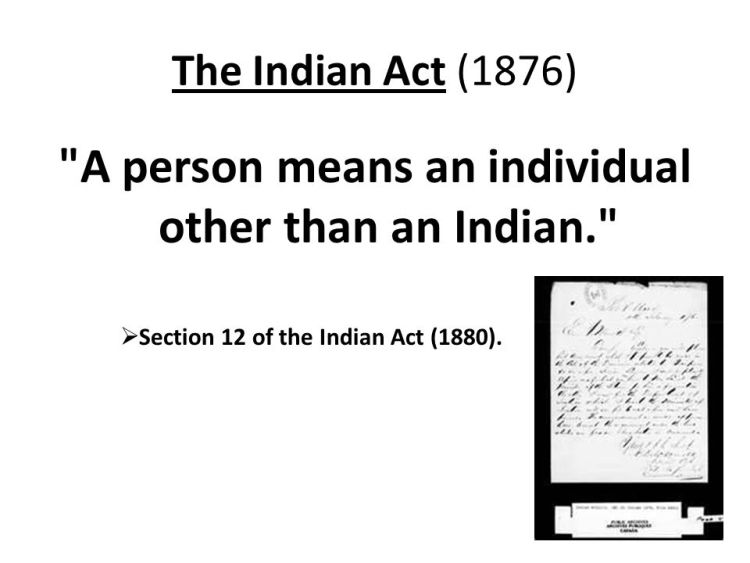 عبارة من القانون الهندي الكندي وتظهر أن الهندي ادنى مرتبة من غيره!