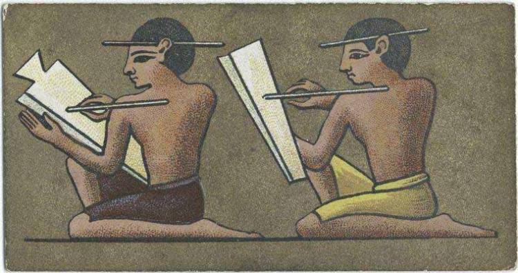 رسم يصوّر كاتبين من مصر القديمة