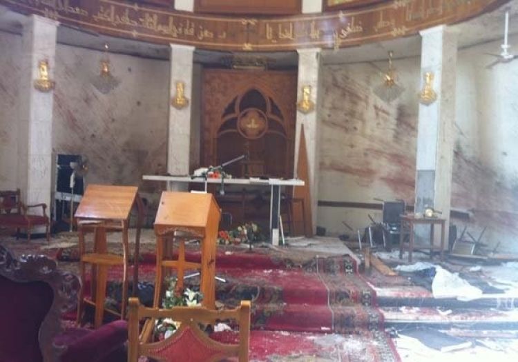 كنيسة سيدة النجاة ببغداد بعد التفجير