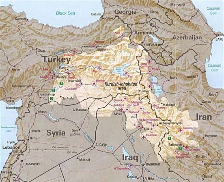 خريطة كردستان