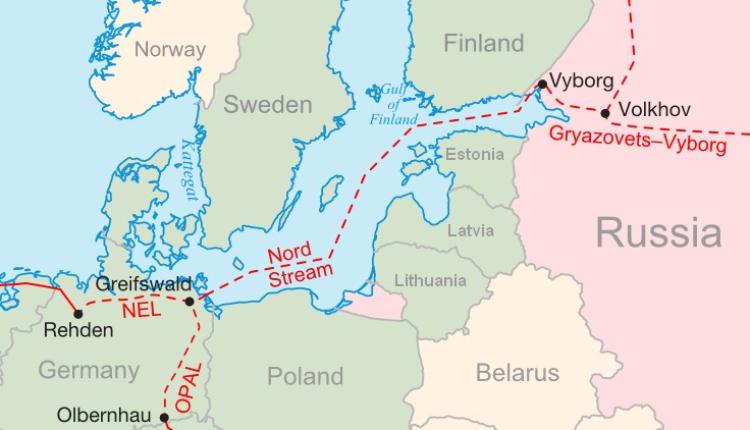 السيل الشمالي ينقل الغاز عبر بحر بلطيق من الساحل الروسي إلى الألماني