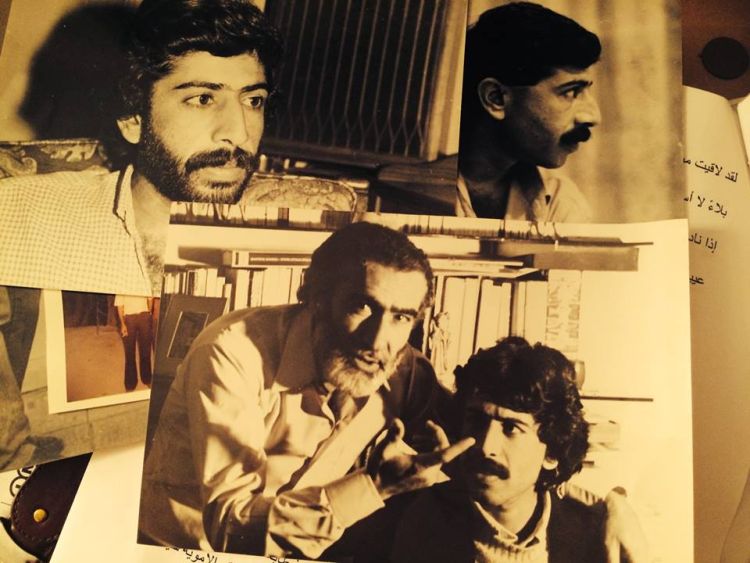أمجد ناصر مع الروائي حيدر حيدر بعدسة المصورة الإيطالية باولا كروتشياني بيروت 1981