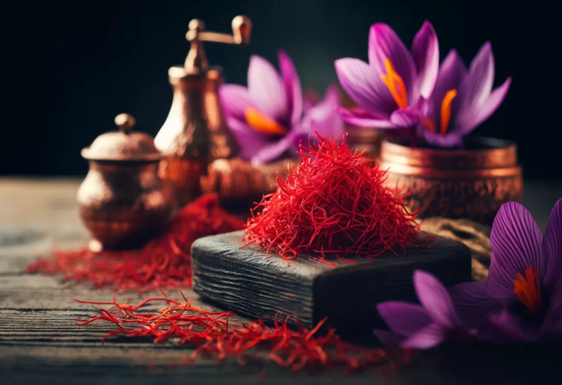 الزعفران.. ذهب أحمر يسرد نكهة الحضارات الزعفران.. ذهب أحمر يسرد نكهة الحضارات