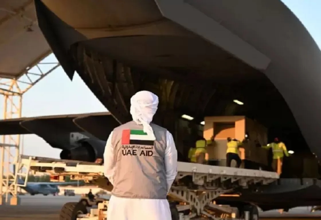 خلال (55) يوماً... (129) طائرة و(121) شاحنة مساعدات من الإمارات لغزة