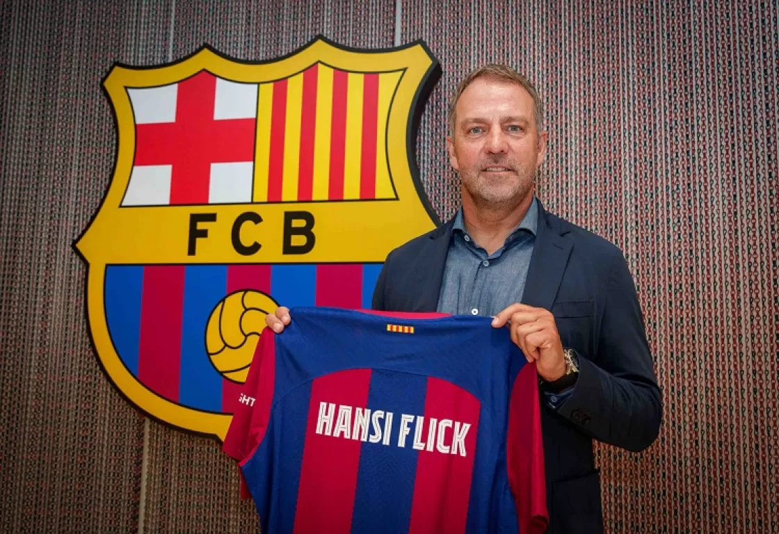 برشلونة يعلن التعاقد مع هانز فليك برشلونة يعلن التعاقد مع هانز فليك