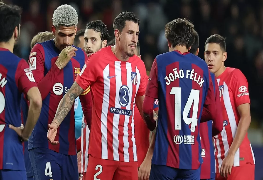 كواليس مشاجرة نجم برشلونة مع مدافع أتلتيكو مدريد