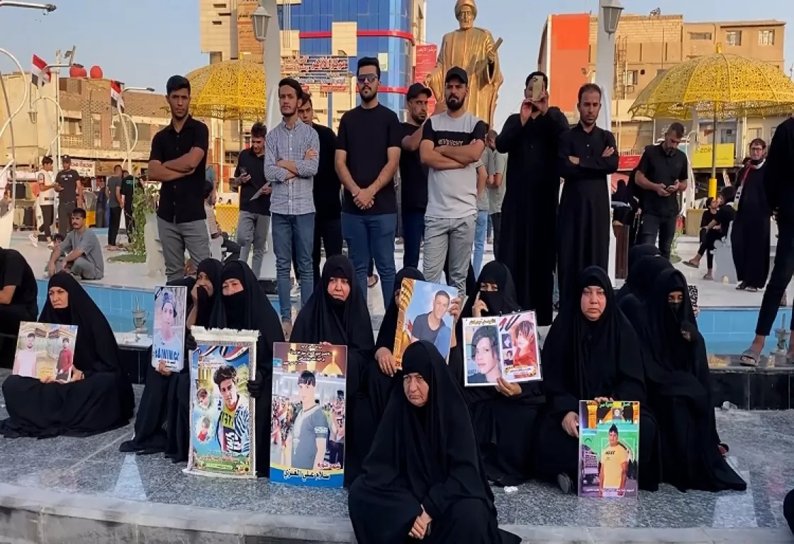  متظاهرون عراقيون يحيون الذكرى الرابعة لاحتجاج تشرين: نُحذر من قمع الحريات