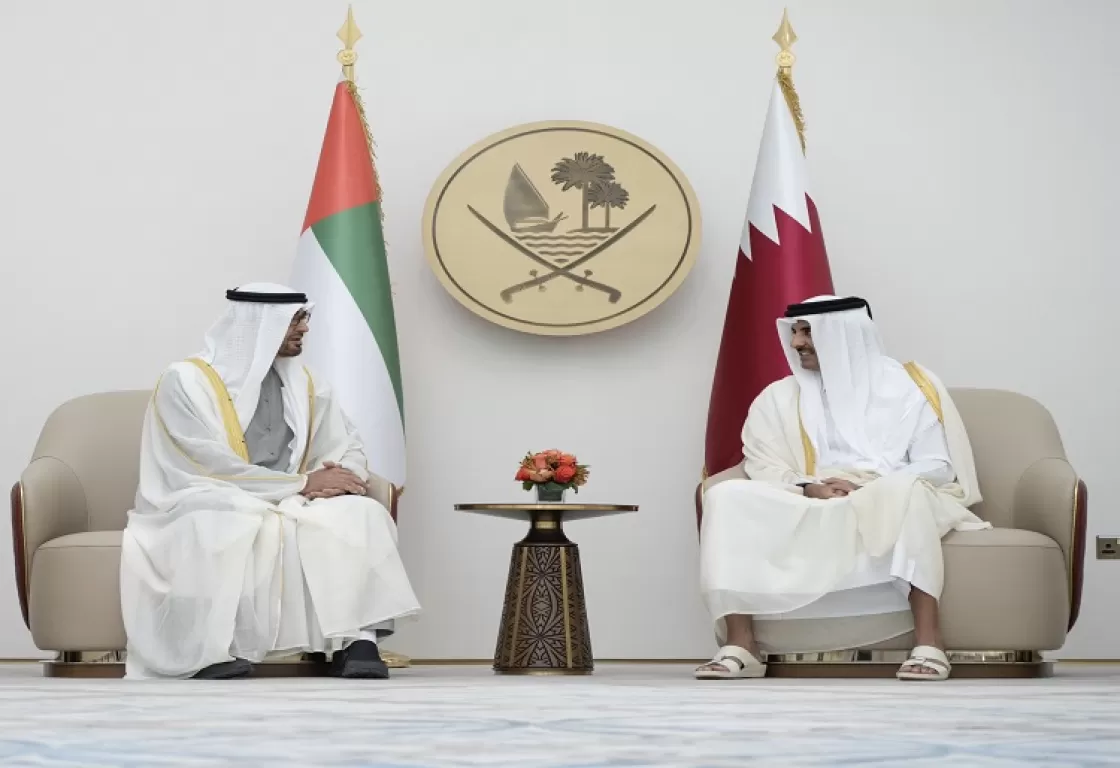 رئيس الإمارات يزور الدوحة رئيس الإمارات يزور الدوحة