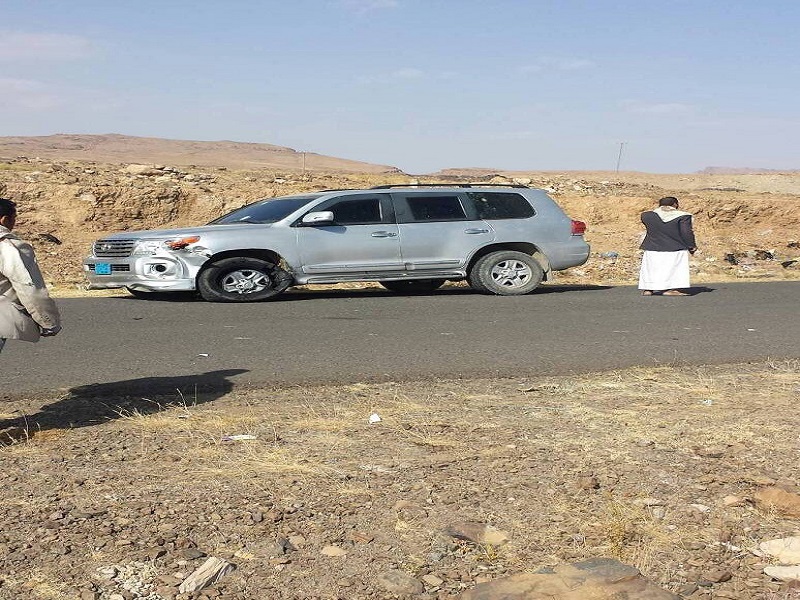 سيارة صالح التي استهدفها الحوثيون وفق وكالات أنباء